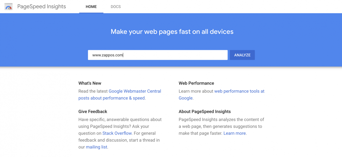 Google PageSpeed Insights