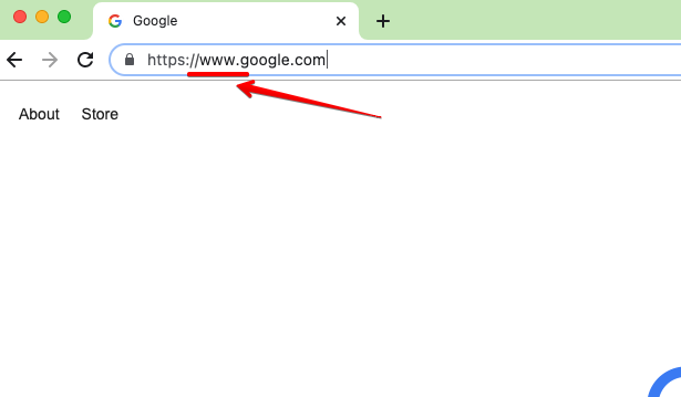 Google.com showing www subdomain